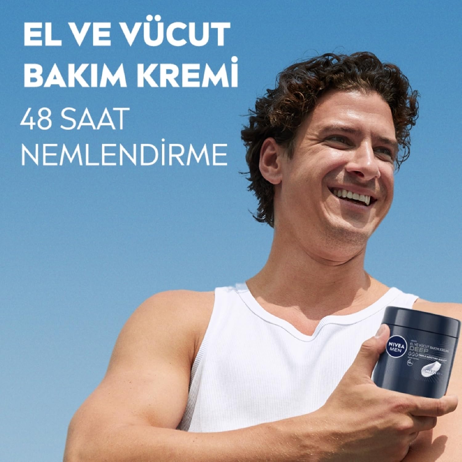 NIVEA Men Erkek El ve Vücut Bakım Kremi Deep Impact 400ml, Nemlendirici ve NIVEA Men Deep Dimension Duş Jeli 500 ml, 3'ü 1 Arada Komple Bakım, Vücut, Saç ve Yüz için, Çekici Koku