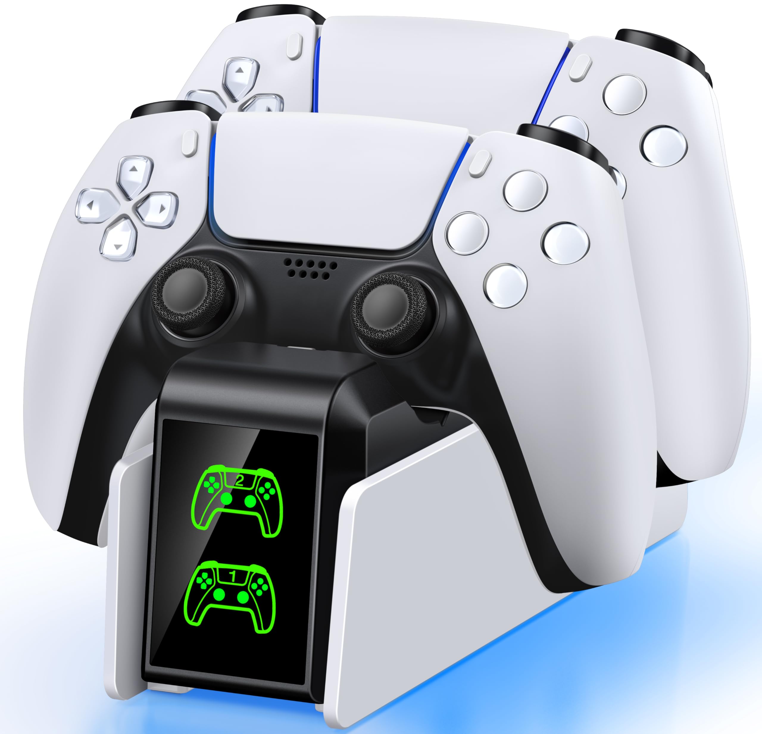 PS5 Controller Ladestation, Dualsense Controller Ladeständer mit LED Anzeige, 3 Stunden Laden Schnellladestation für PlayStation 5 Controller, PS5 Zubehör für PlayStation 5(Keine Schaltfläche)