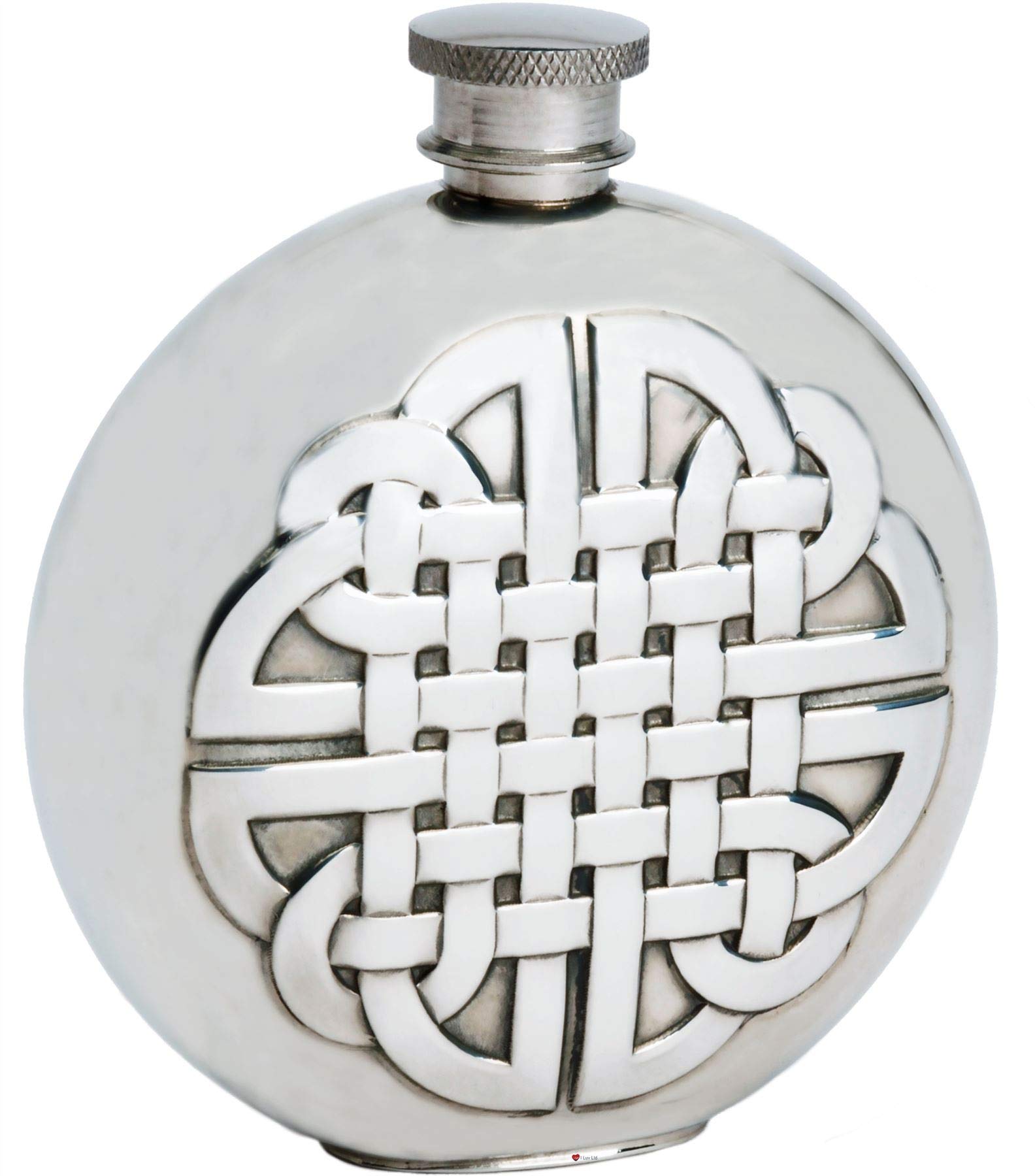 Petaca de peltre redonda de 6 oz ideal para escapadas y senderismo
