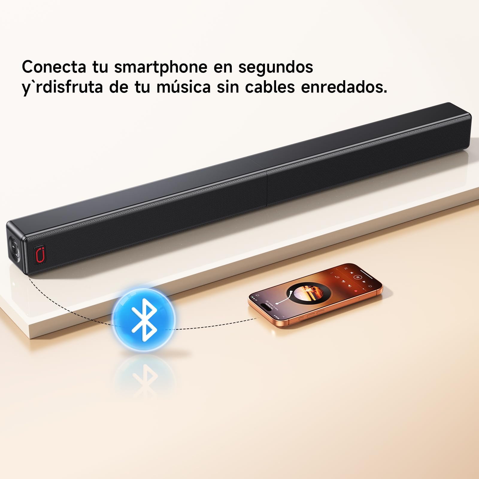 JYX 2.1ch Barra de Sonido para TV, 2026 Upgrade 120W 2 en 1 Desmontable, Barras Altavoces Bluetooth 5.3 con ARC/Opt/AUX, Graves Ajustables (4 Altavoces + 2 Tubos Reflex)