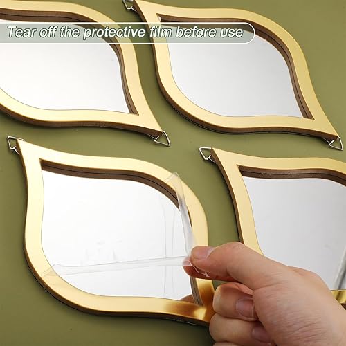 Miniatura 3 de 18 espejos de lágrima para decoración de pared, espejos de lágrima colgantes para colgar en la pared, espejo de pared arte de pared, espejos