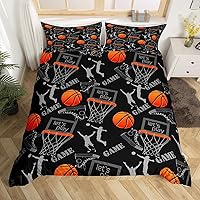 Vista 20 de Funda de edredón de béisbol matrimonial, juego de ropa de cama con temática de juegos de deportes de pelota para niños, funda de edredón de guantes