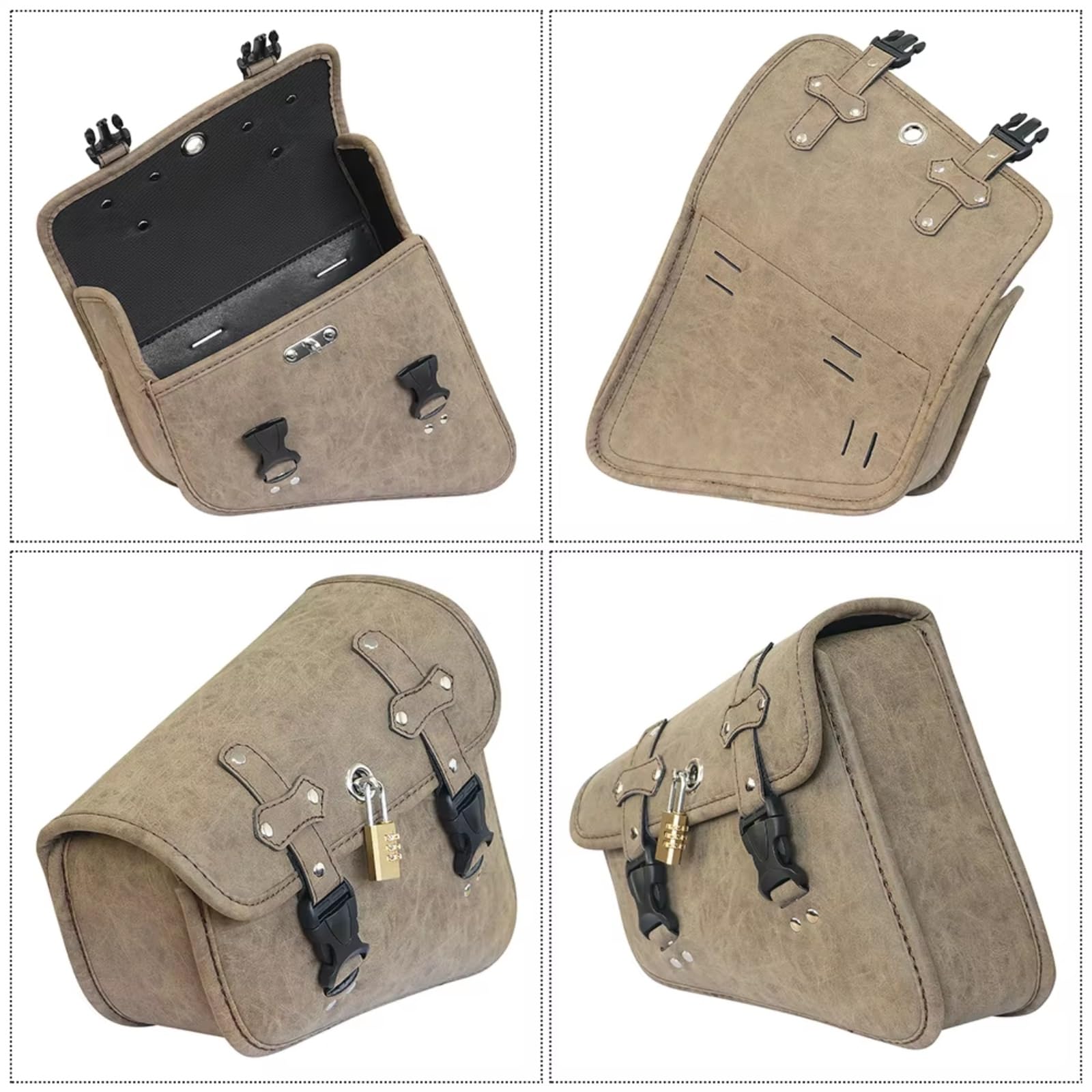 Compatibile Con 1 Pz Borse Laterali Per Moto Borsa Attrezzi Laterale Borsa Riporre Gli Accessori Selle In PU Sostituzione Degli Accessori Sacche Moto(A)