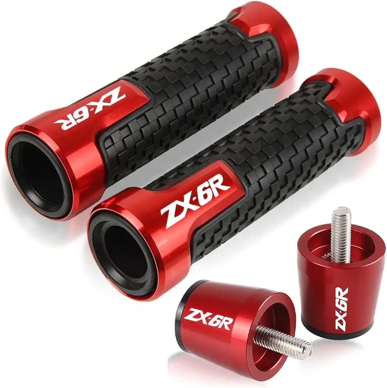Motorcycle 7/8" 22MM Handlebar Hand Grips Handle Bar Ends Cap Plug for Kawasaki ZX6R ZX 6R 2004-2020