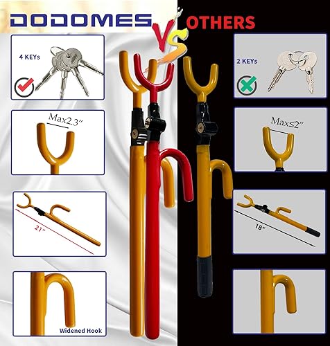 Miniatura 2 de Cerradura antirrobo para volante de automóvil, dispositivo antirrobo, cerradura de volante de seguridad para vehículos de alta resistencia para