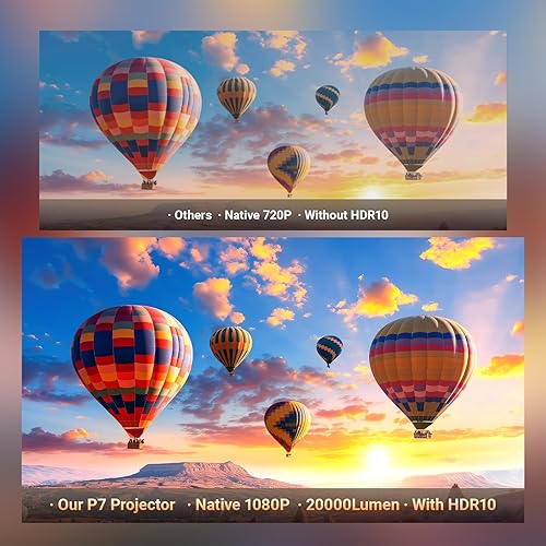 Miniatura 3 de Proyector 4K con WiFi y Bluetooth, proyector de películas