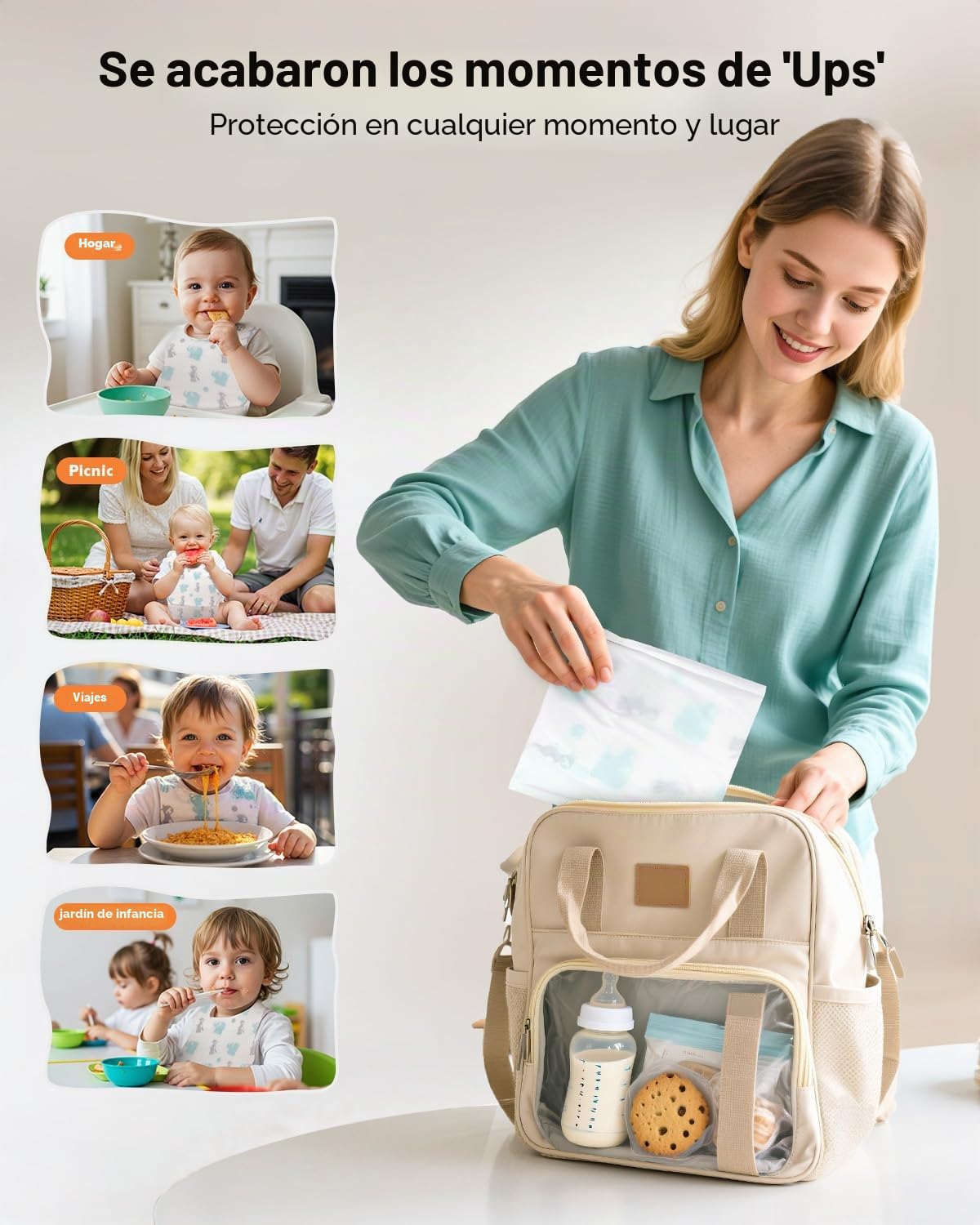 Baberos Desechables 30 Unidades con Bolsillo Recoge Comida – Babero de un Solo Uso Impermeable y Transpirable, Ultra Ligero, Ajustable, Ideal para Bebés y Niños en Casa, Viajes y Guardería