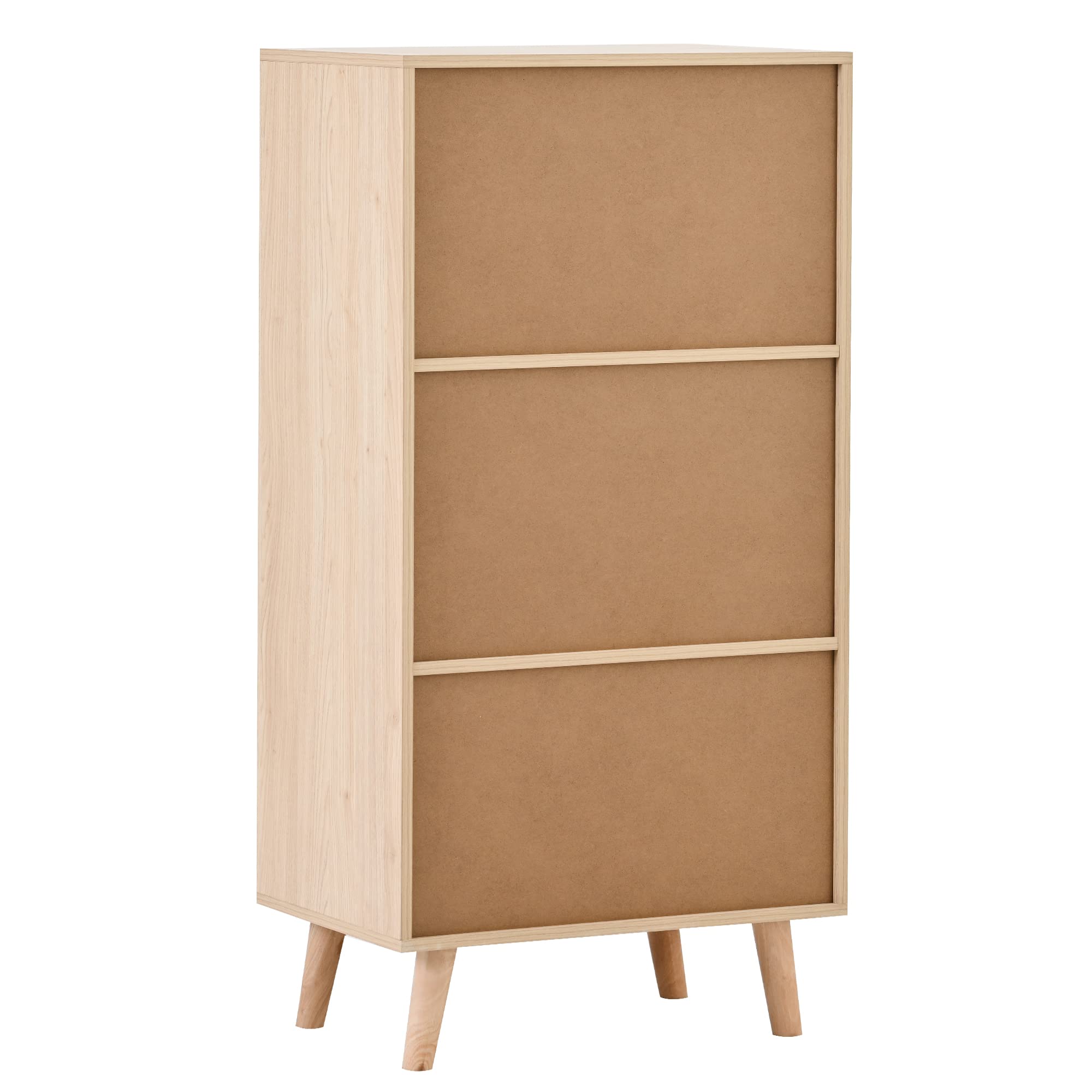 REXO Aparador de salón, comedor, aparador, armario, almacenamiento, aparador, mesa de TV, con puertas y cajones, aparador con gran espacio de almacenamiento, ancho 60 cm (roble)
