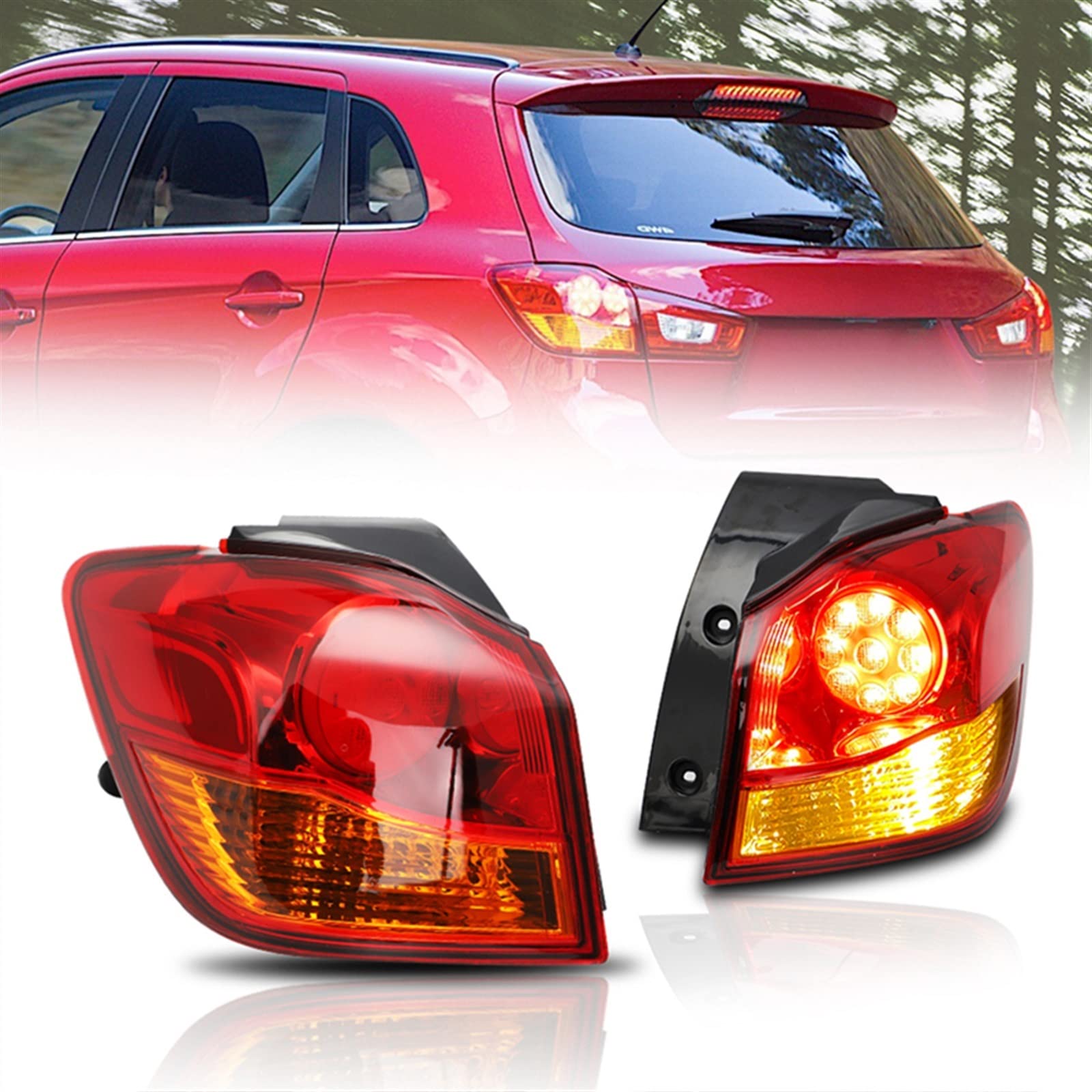 Generico Auto Fanale Posteriore Luci Di Arresto Lampada Parcheggio Per Mitsubishi Per Outlander Sport ASX RVR GA2W GA5W GA6W(Inner R)