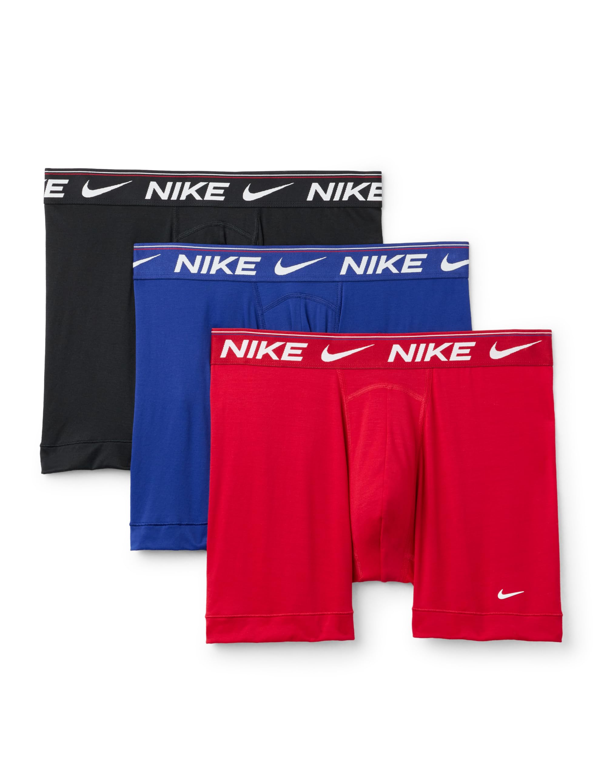 Nike Men's Gym Red/Deep Royal Blue/Black Ultra Comfort Boxer Brief 3Pk Underwear, M