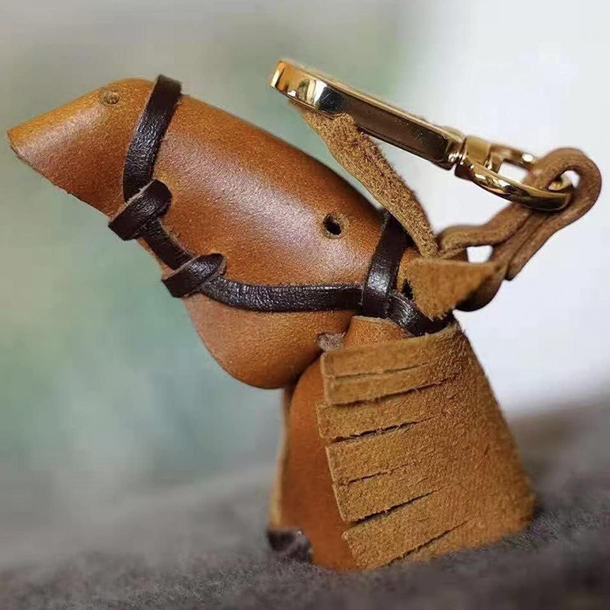 WellieSTR 1 Set Japan Steel Rule Leather Die Cut Mould Punch Tool Cutting Die for DIY Leather Craft - Horse Head Keyring Pendant Mold(85mm)