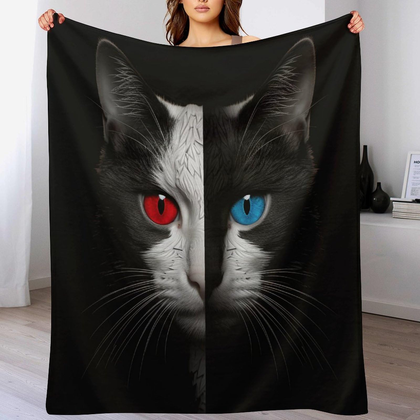 Couverture chat impression 3D légère pour protéger le canapé et réchauffer le lit