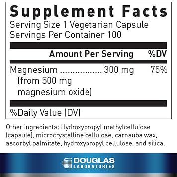 Douglas Laboratories Magnesium Oxide, 100 Capsules