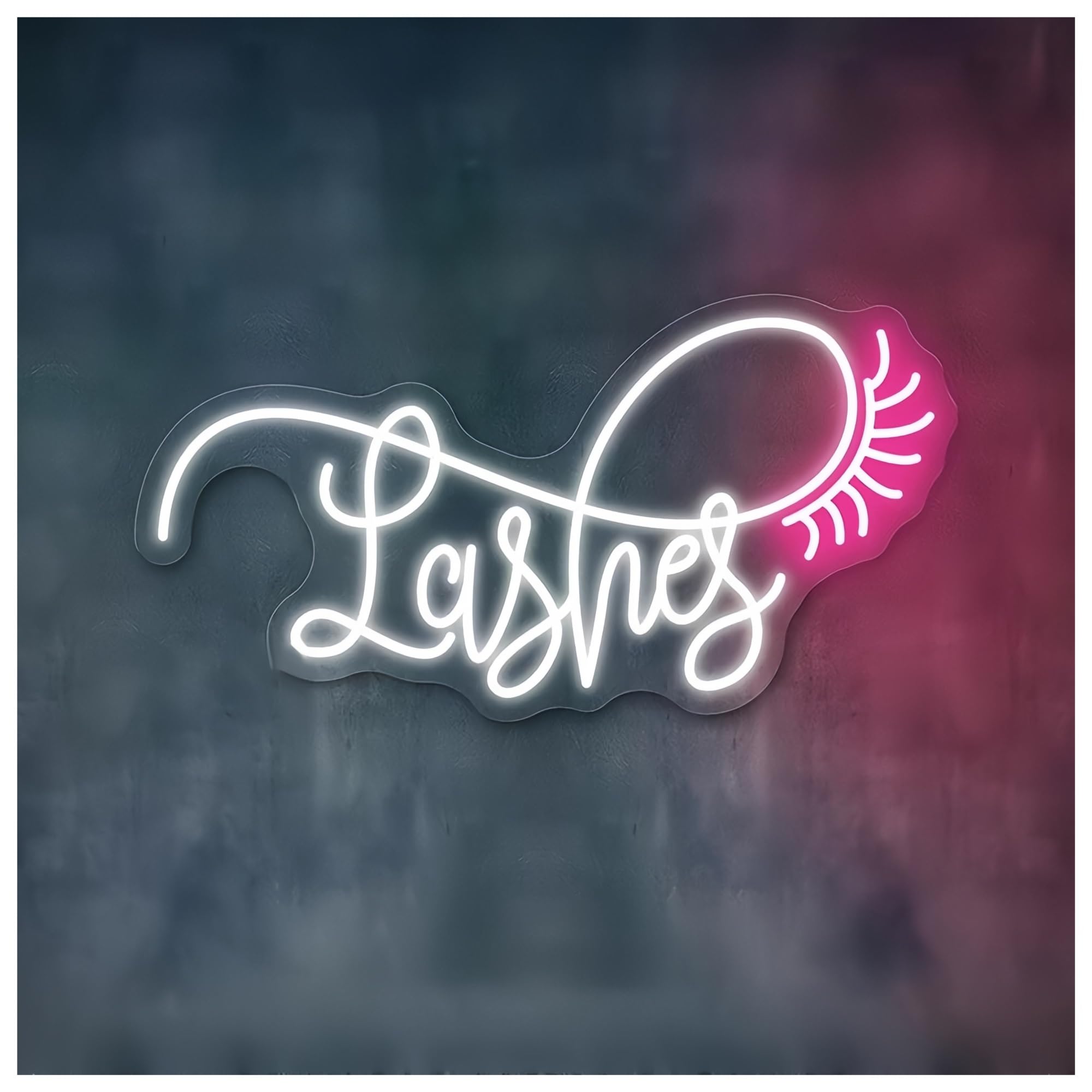 SHOUXI Sign Lamp Eyelashes Neon Sign for Wall Business Beauty Neon Light Personalized Beauty Salon Wall Decor Night Light(A,83X43CM)