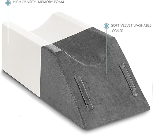 Miniatura 6 de UBBCARE Almohada de elevación de piernas para recuperación de cirugía de piernarodilla, almohada de espuma viscoelástica con funda lavable de