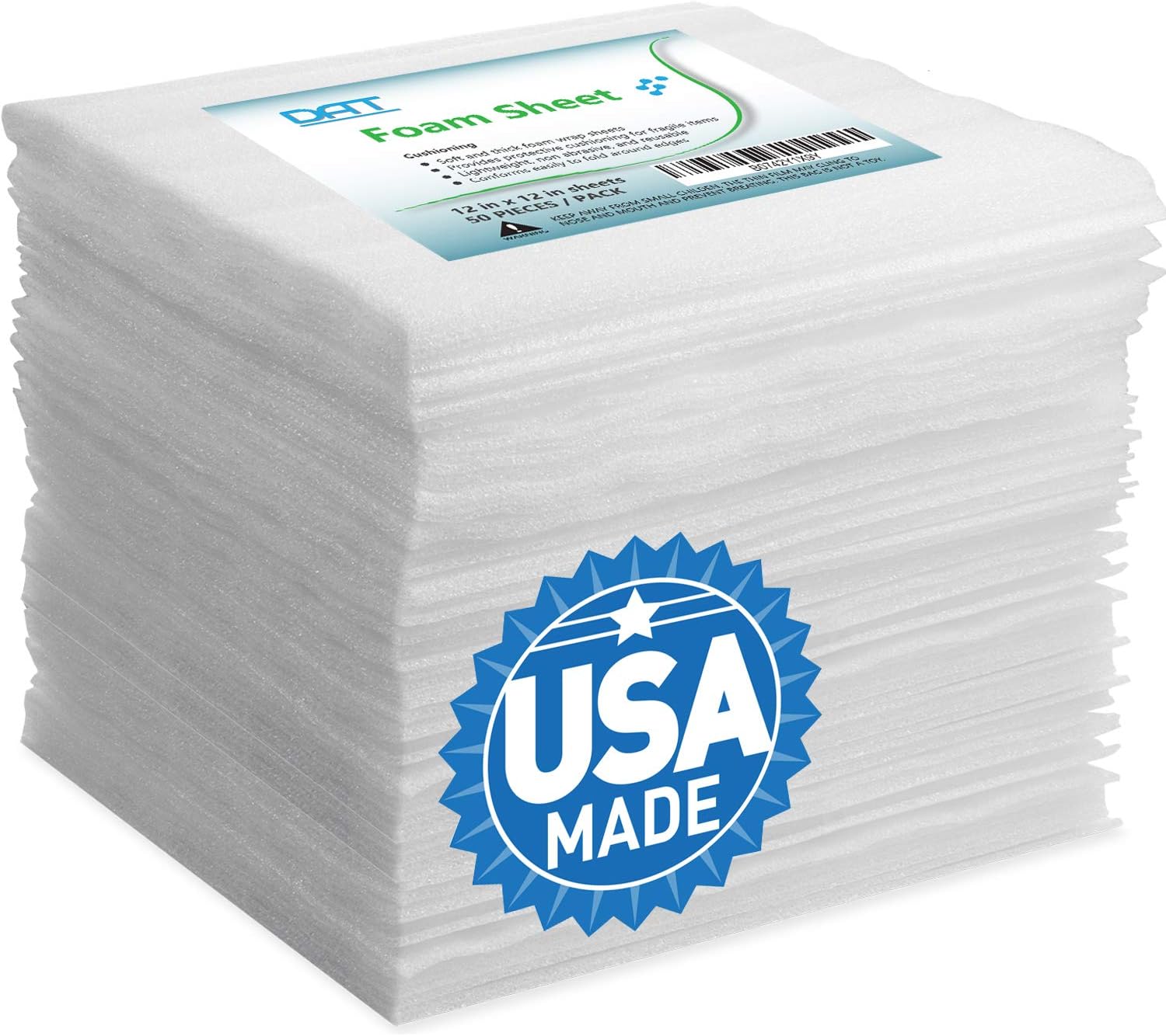 Foam Wraps, DAT 12" x 12" Foam Wrap Sheets Cushioning for
