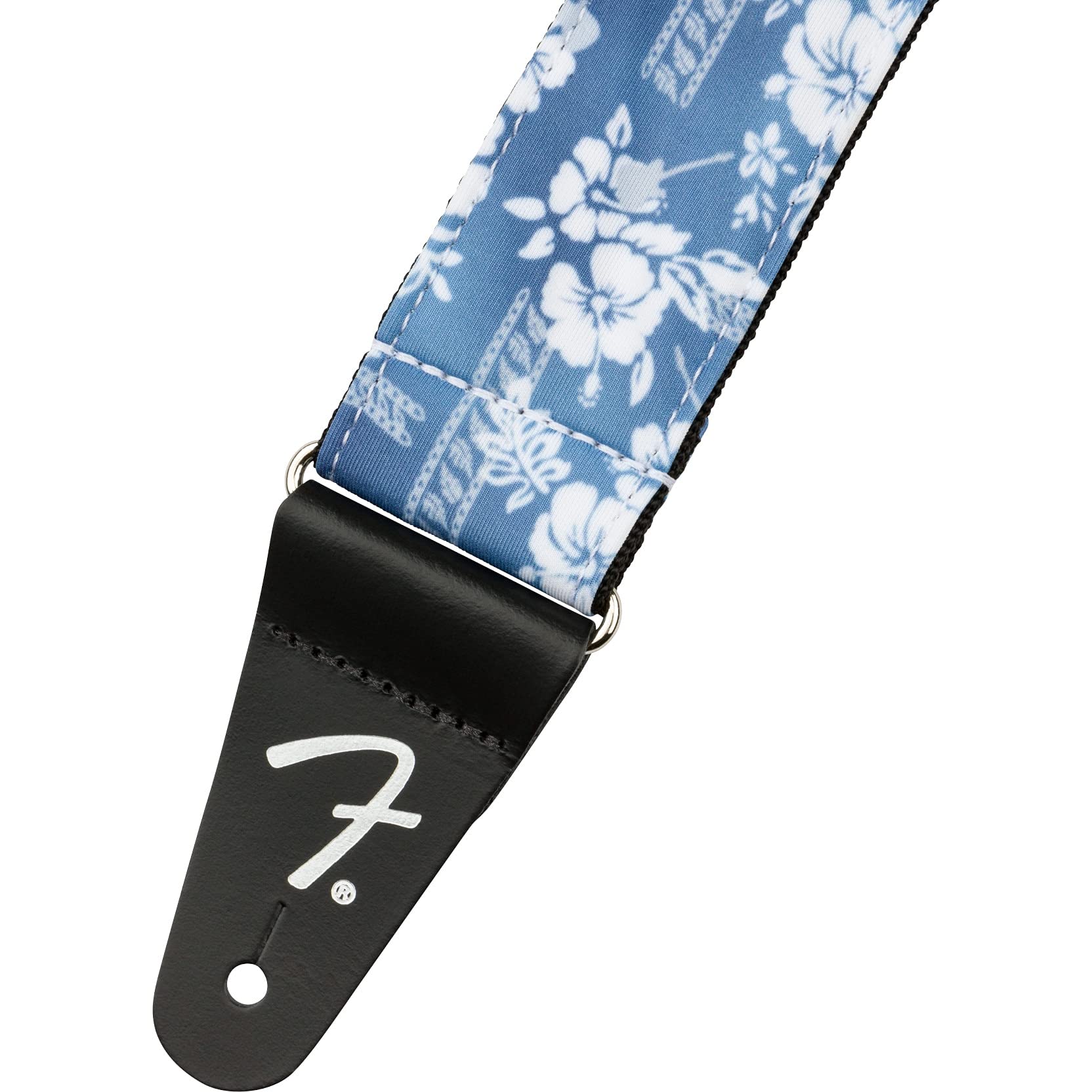 Fender, HAWAIIAN GUITAR STRAP, Tracolla per chitarra, Larghezza: 5cm, Lunghezza: 86.150cm, Colore Blue Floral