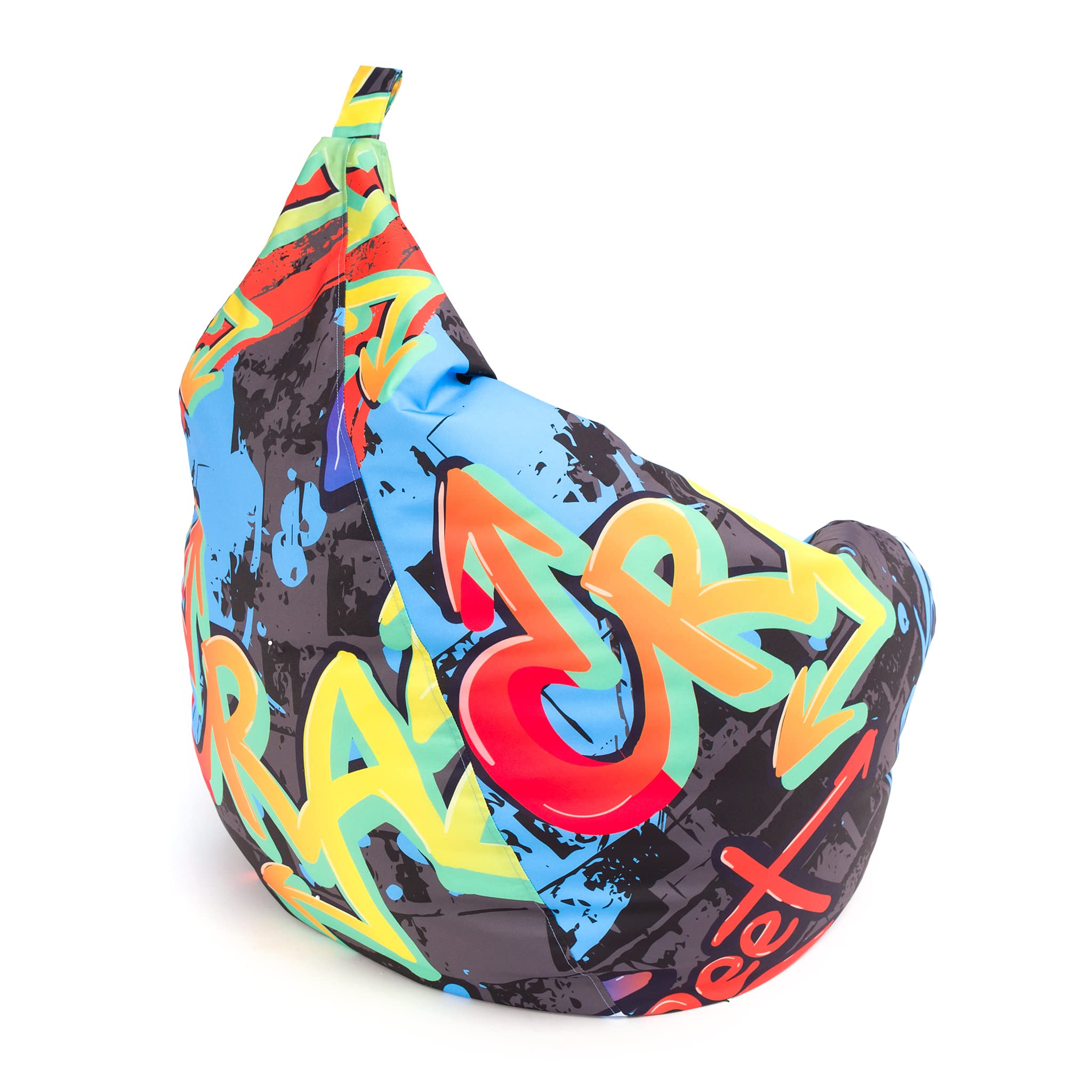 Ecopuf Oscar Modern - Pouf pera, sako, poltrona Cuscino morbido con imbottitura - Per bambini e adulti - Per la casa e l'esterno - Poliestere Resistente - 90x110cm - Dg56
