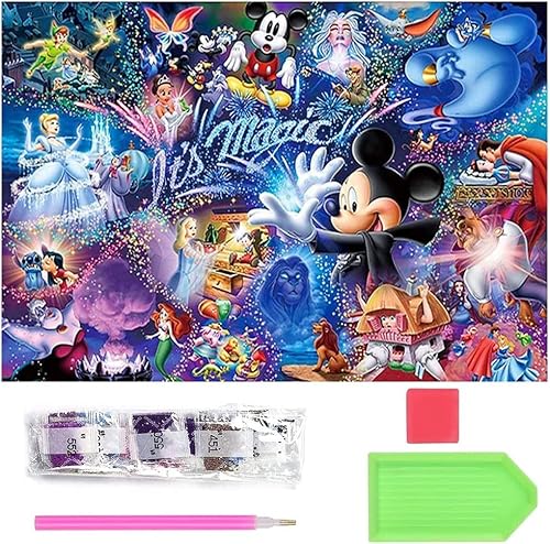 Mickey 5D Diamond Painting Kit pour Adulte Peinture de Diamant
