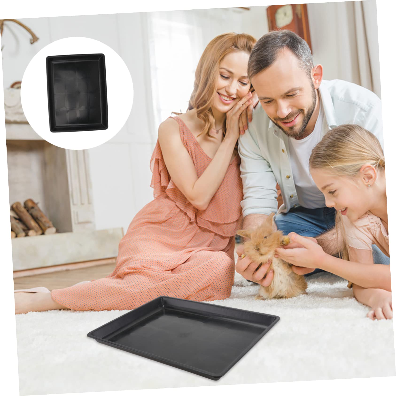 COSMEVIVI 3 Pcs Replacement Base Tray for Pet Cage Plastic Rabbit Dog Cat Leakproof Easy Potty Accessory