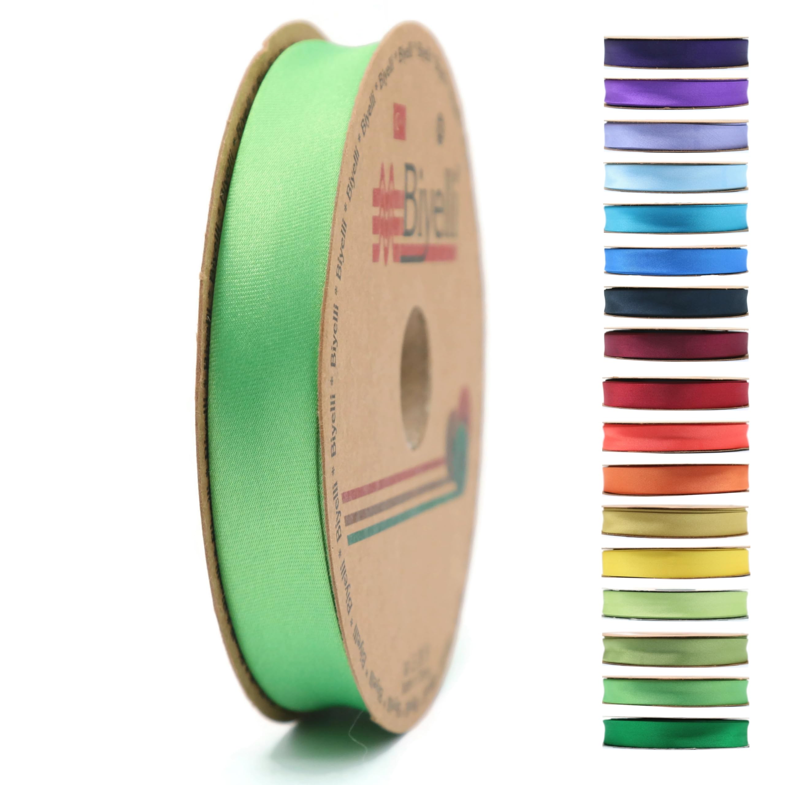 Fold Satin Bias Tape - 99+ Colors - 3/4 Inches Wide - 27 Yards - Fold Satin Binding Bias Ribbon Fabric Piping Bias Binding Tape for Sewing Clothing DIY BYS26