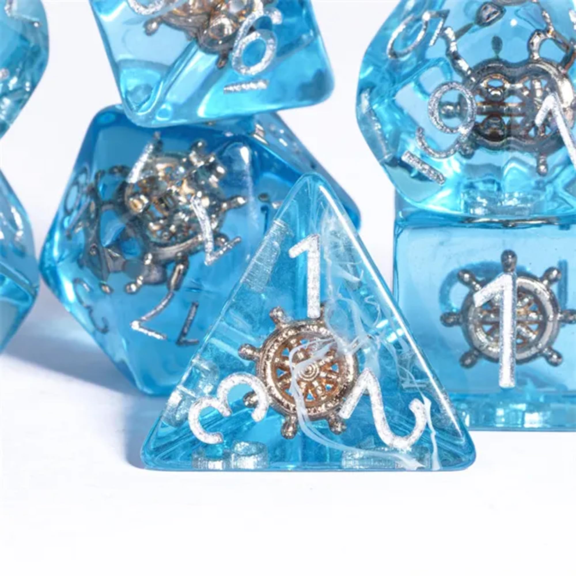 Navigator's Charm Dice Set, Pirate Dice Set, Dungeons and Dragons Dice Polyhedral Dice Set - Image 3