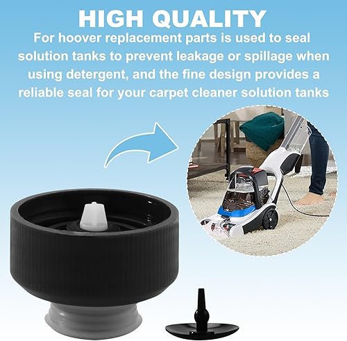 Miniatura 4 de Solution Tank Cap 440012803 para limpiador de alfombras Hoover, piezas de repuesto compatibles con Hoover PowerDash Pet SmartWash y FloorMate Jet,