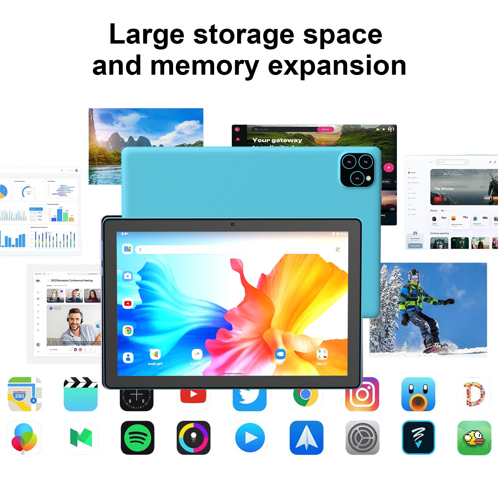 Amazon.com : Android 16 Tablet 10 Inch, 12(3+9)GB RAM+64GB ROM, 2