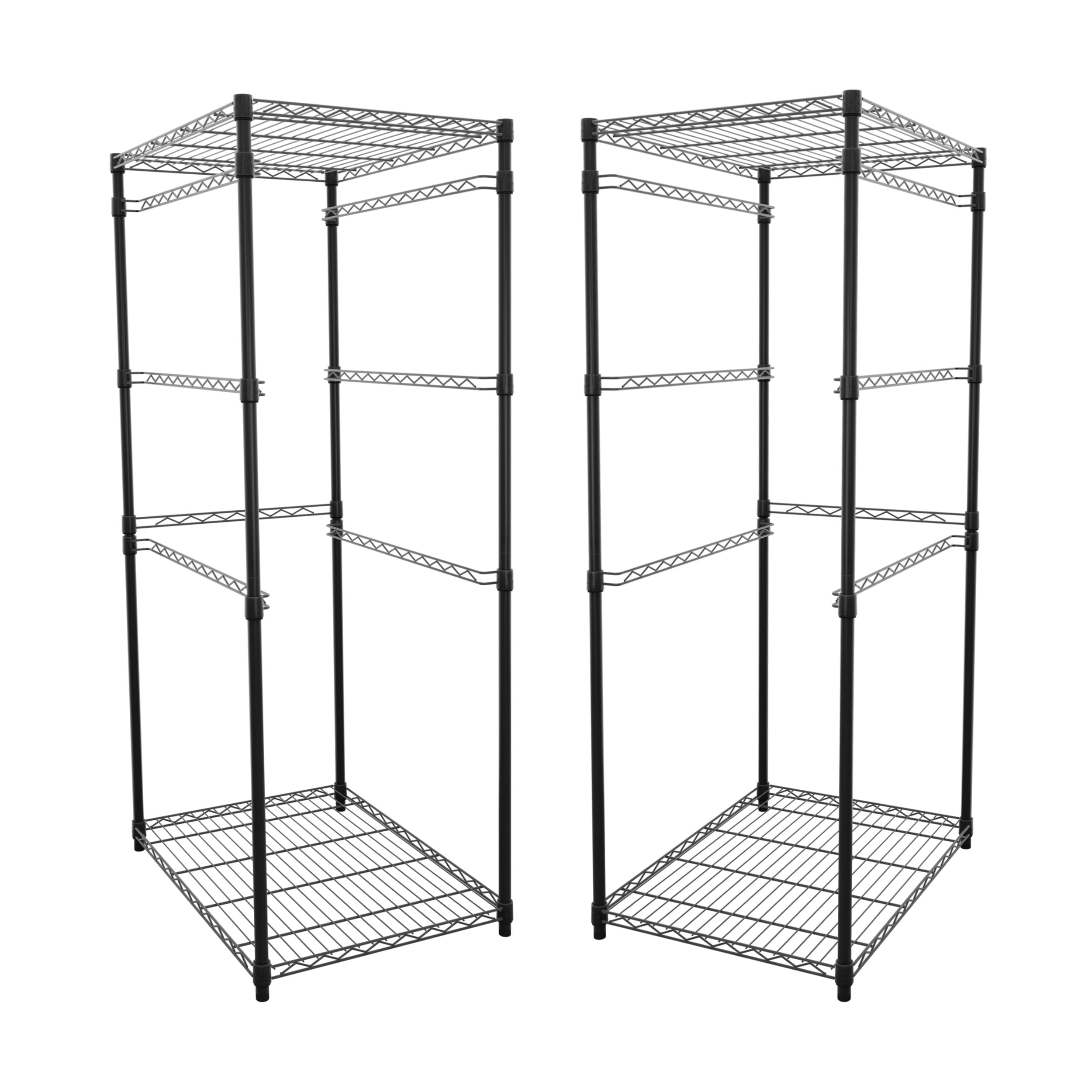SafeRacks 5-Tier Steel Tote Rack 2-Pack