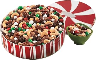 Swiss Colony Ultimate Snack Mix: Sweet Salty Trail Mix with Candy Peanuts, Crunchy Nuts in Gourmet Gift Tin - 1 lb 11 oz