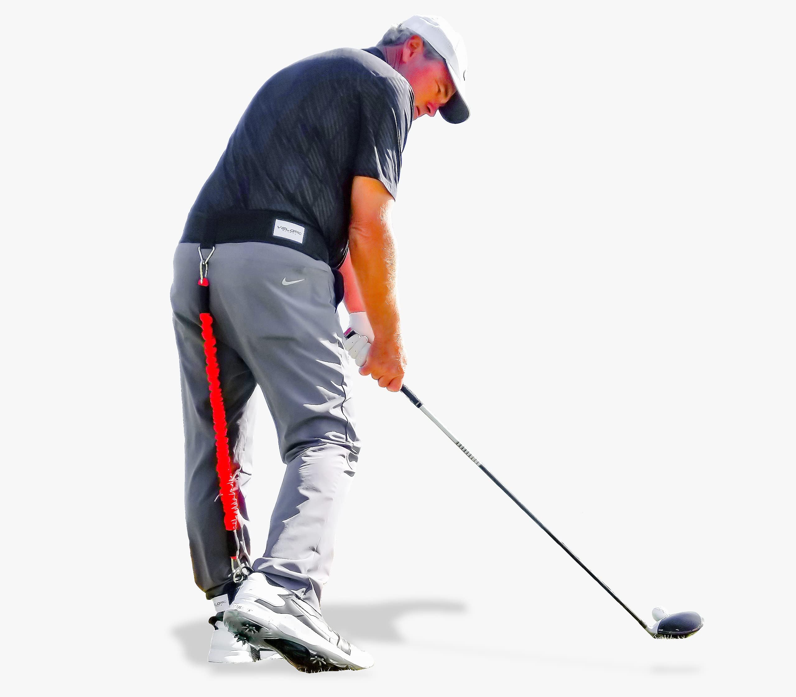 VeloPRO Velocity Load Harness | Resistance Training System for Golfers | Two Specialized Bungee Cords, One Foot Strap & Waist Belt | 4-in-1