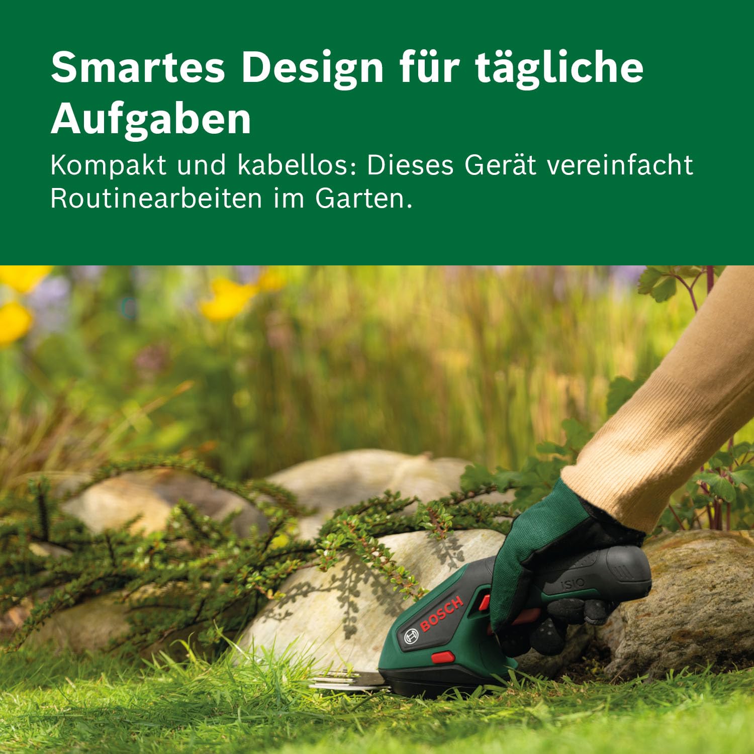 Bosch Akku-Grasschere ISIO 4V (ohne USB-C-Kabel/Ladegerät)