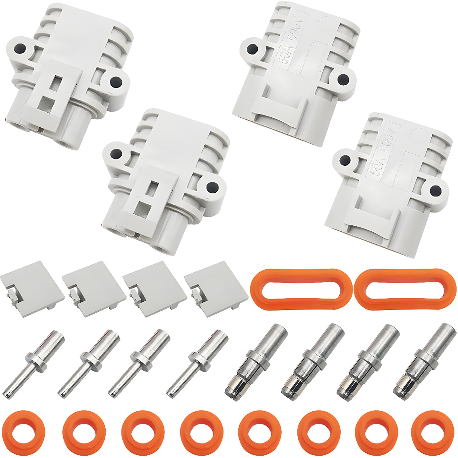 CESFONJER Battery Connector 50A 600V Quick Connection Plug Connector, 2 Sets Waterproof Battery Charging Plug Wire Connector, for Air Conditioner, Motorhome, Caravan,Boat etc