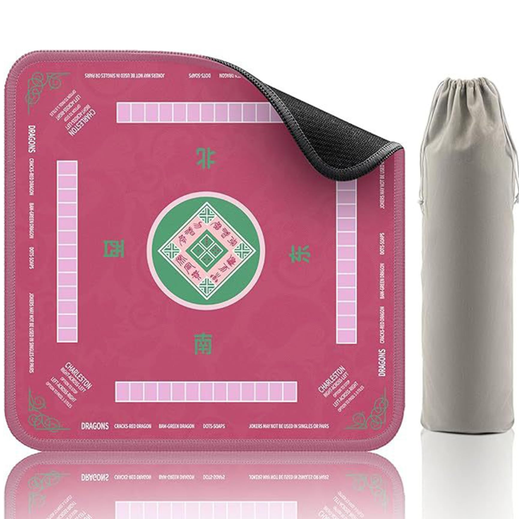 Tapis Mahjong pour table antidérapant de 80x80 cm Style 2 - 8
