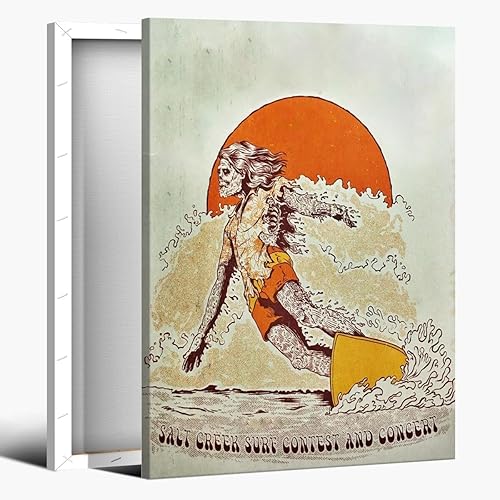 Miniatura 34 de Póster retro de Hawaii Surfing Fun para verano, playa tropical, arte de pared, olas del océano azul, surfista, tabla de surf, tabla de surf, Arte de