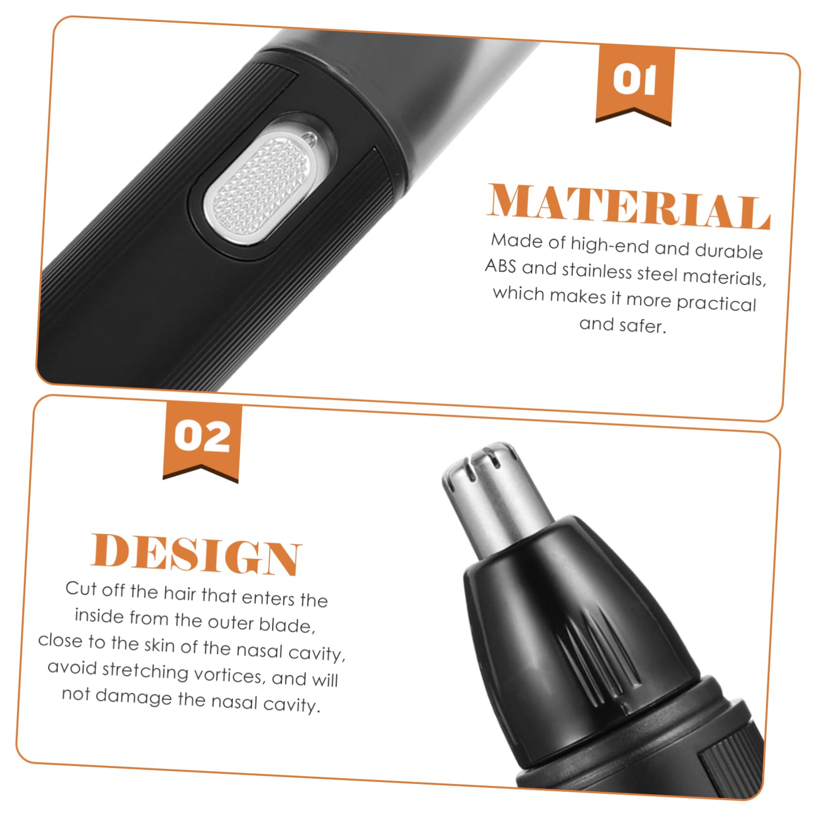 Healeved 2sets Regolabarba Per Trimmer Naso Orecchie e Sopracciglia Design Maneggevole e Facile Trasportare