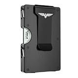 Minimalist Wallet for Men, Metal Wallet with Money Clip, Slim Compact Wallet, RFID Blocking Card Holder, Metal Aluminum Credit Card Holder, Holds up to 20 Cards
