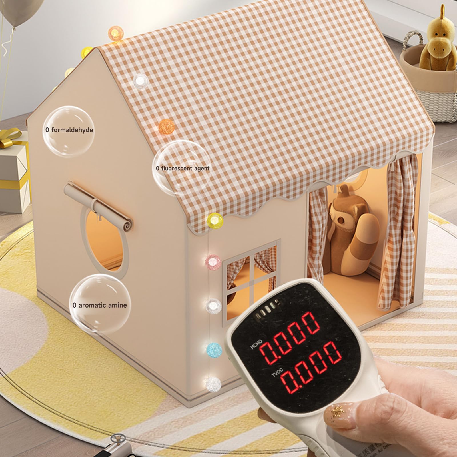 Kinderspeelhuis voor binnen, kinderbedtent, speeltent voor