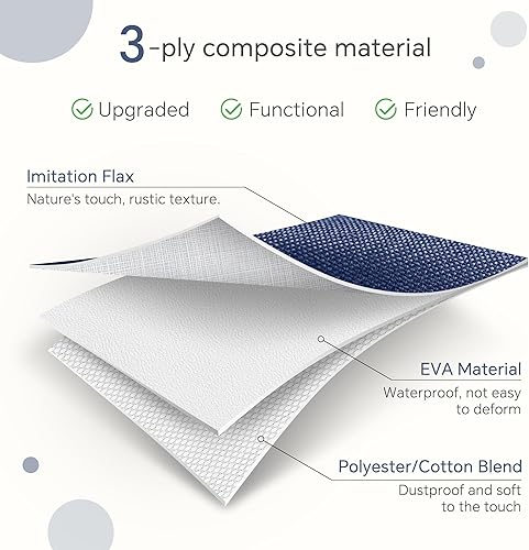 Miniatura 3 de Cestas de almacenamiento en forma de cubo, paquete de 6 unidades de 11 x 11 pulgadas con asas de algodón para armario, estantes, ropa, juguetes,
