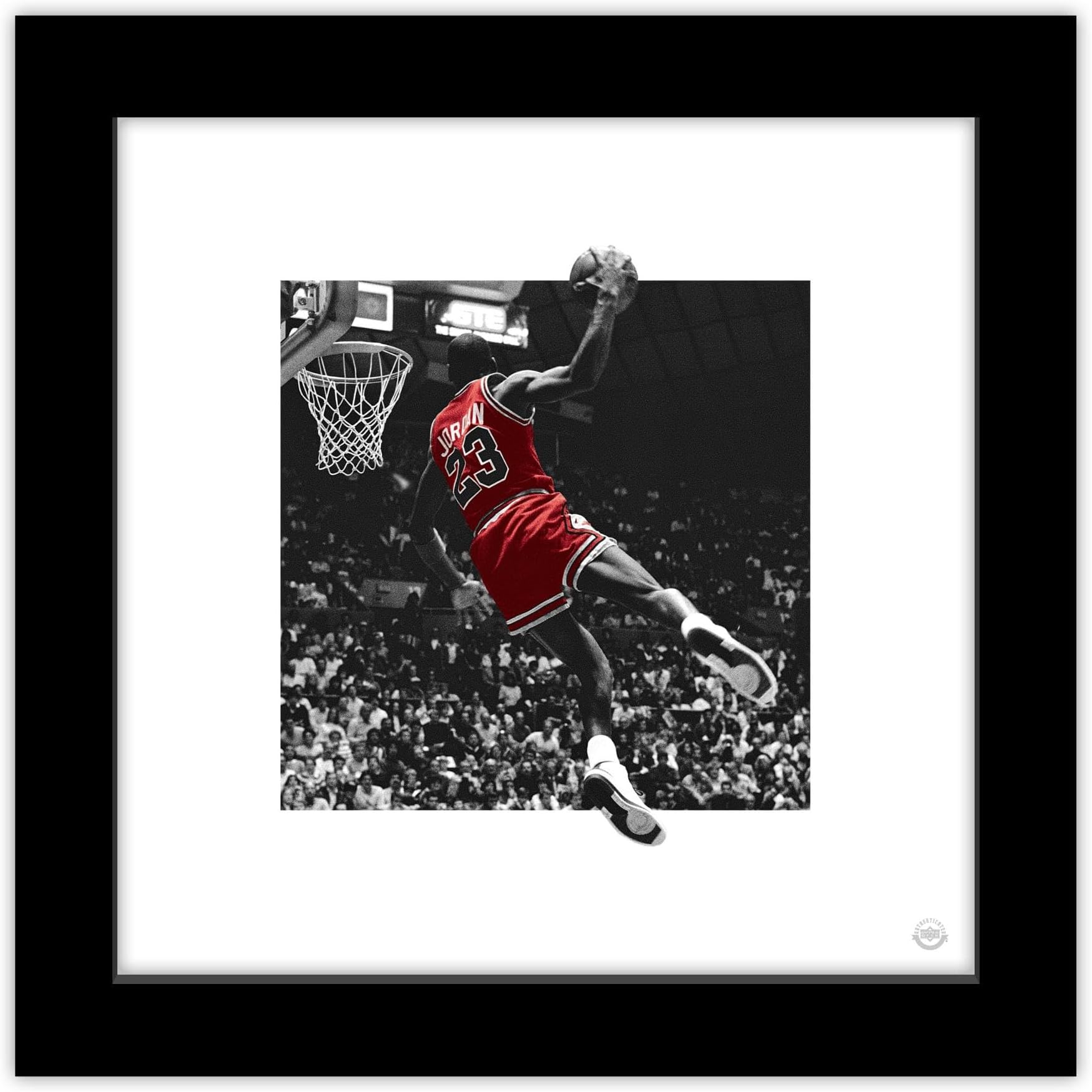 Gallery Pops Michael Jordan - Kiss The Rim Color Pop Wall Art, Black Framed Version, 12" x 12"