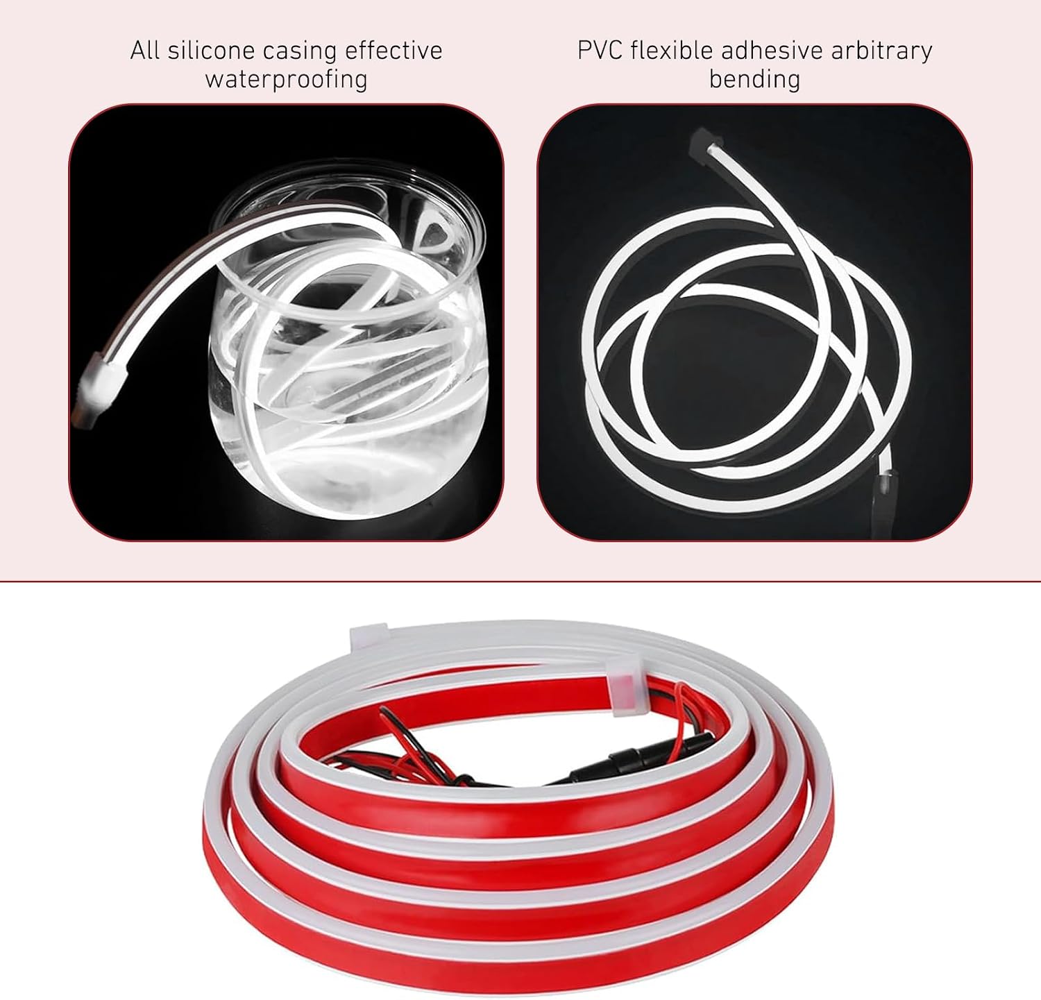 Car Hood Light Strip, 79 Inch Exterior LED Strip Lights for Cars, Flexible Daytime Running Lights, Universal Decoration Accessories, 12V Dynamic Scan Start-Up Effect Hood LED Kit