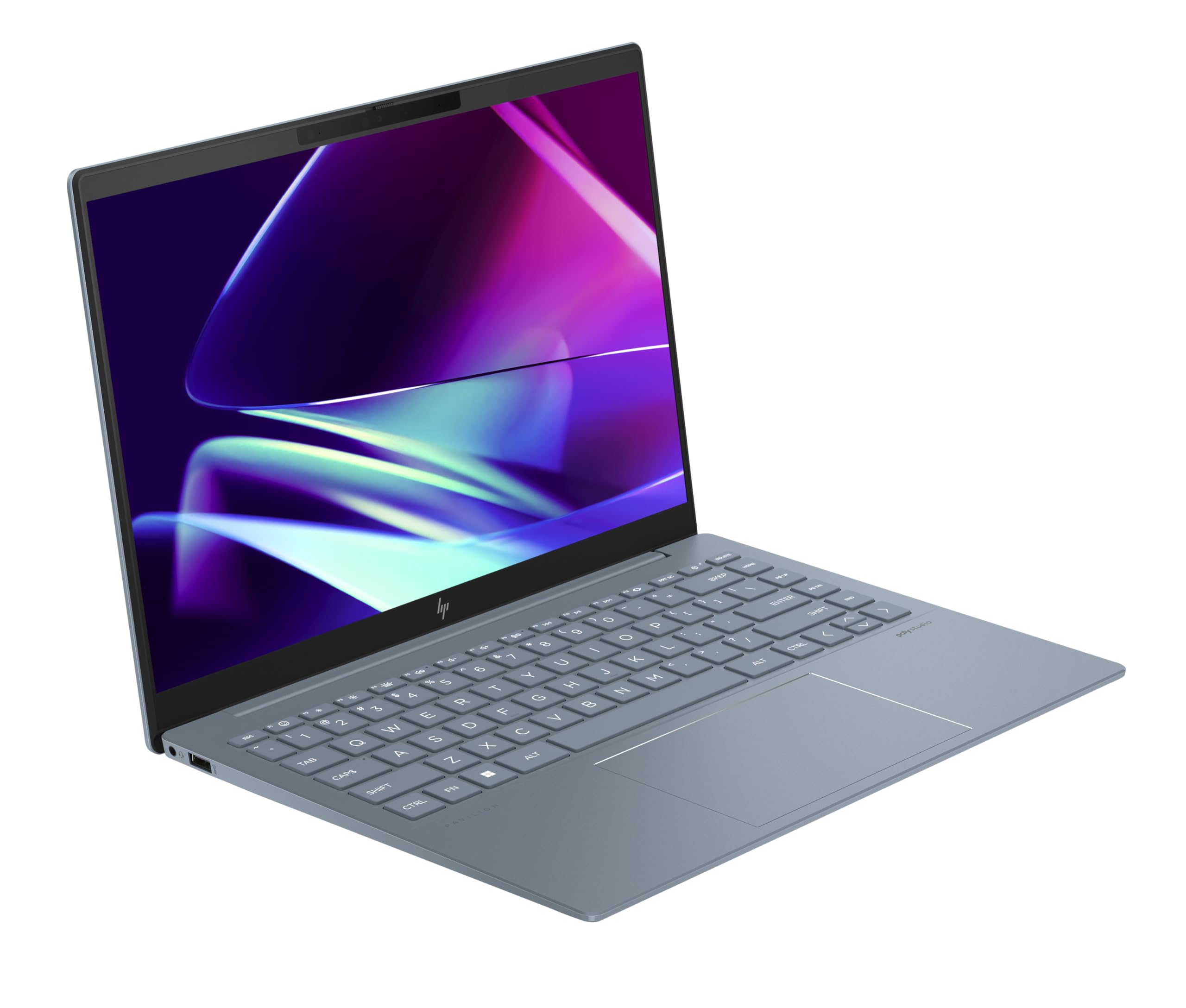 HP Pavilon Plus 14-ew1000sf Ordinateur Portable 14" 2.8K OLED 120 Hz, PC Portable (Intel Core Ultra 5 125H, RAM 16 Go, SSD 512 Go, Intel Arc Graphics, Windows 11), Laptop Bleu, Clavier AZERTY