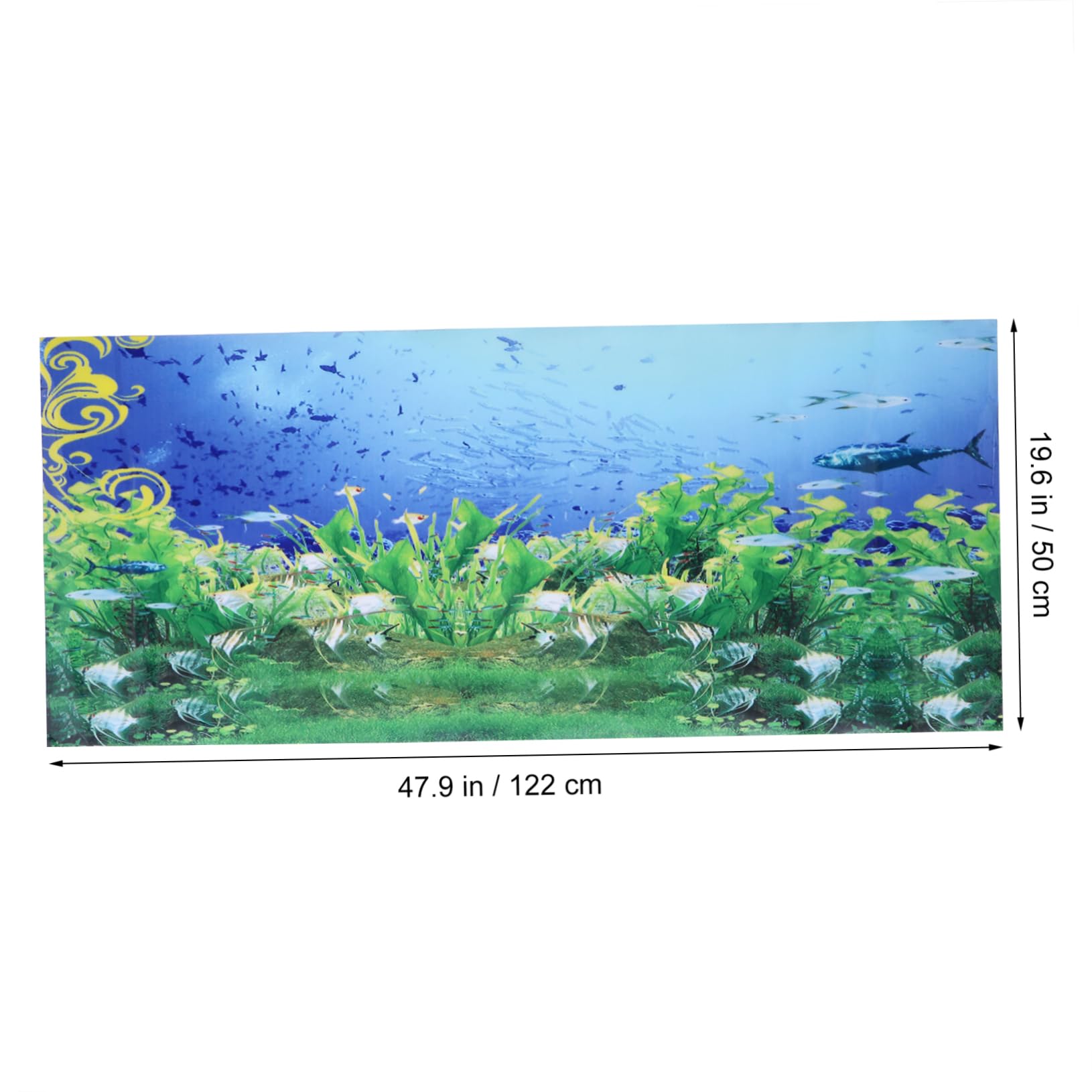 BESPORTBLE 2pièces Stickers De Fond Aquarium Décoratifs pour Poisson Peint sous-Marin pour Décoration De Réservoir Et Mur