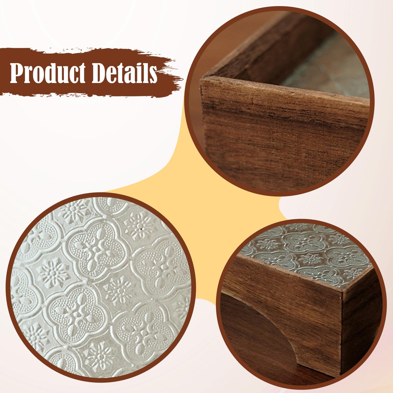 Bandeja, for Servir Nueces y Dulces, for, Organizador de Escritorio, Almacenamiento for Baño Hecha Madera Vidrio for Frutas Secas, 20 cm x(30cmx20cm)