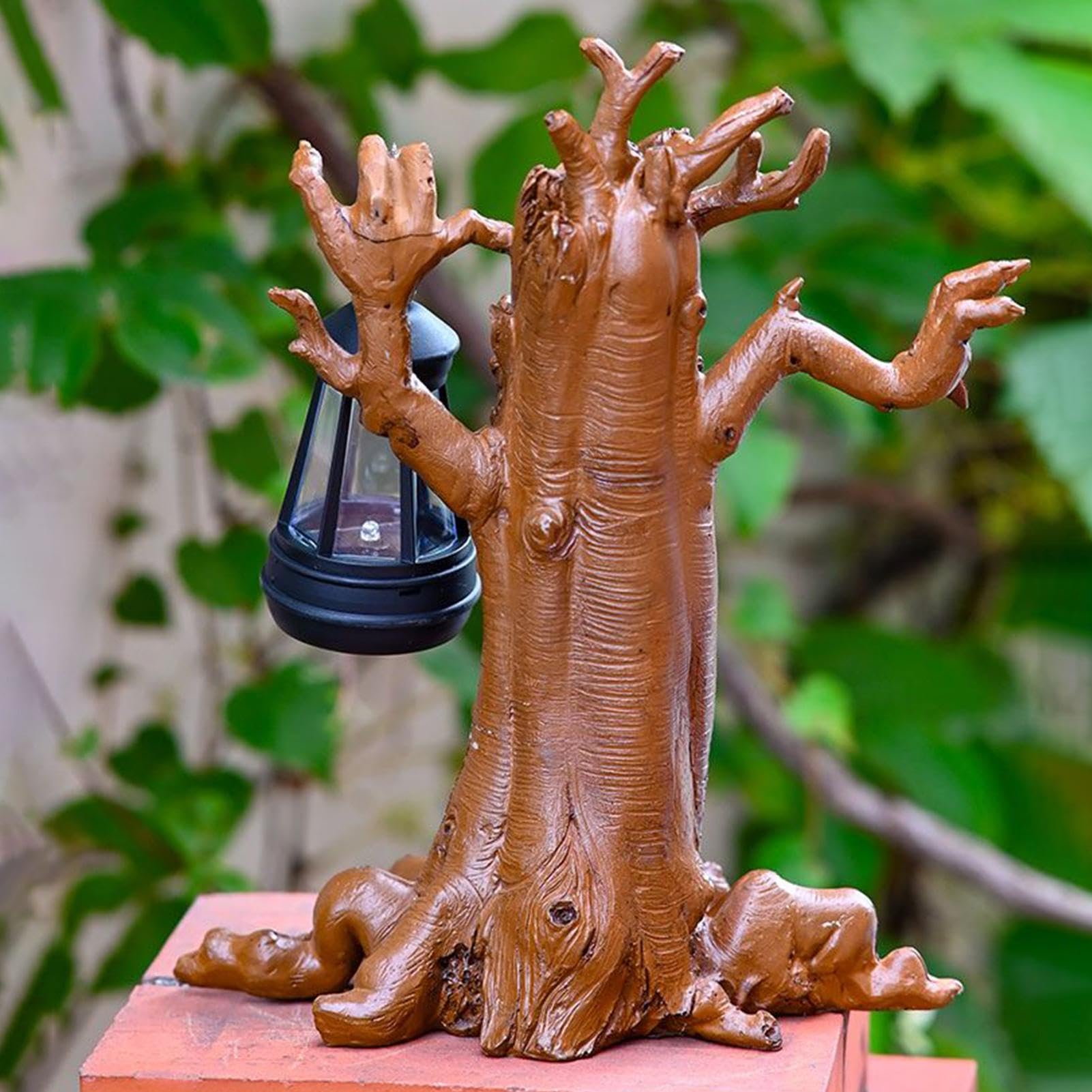 Statue di Halloween Outdoor Tree Ghost Garden Decor con lanterna solare