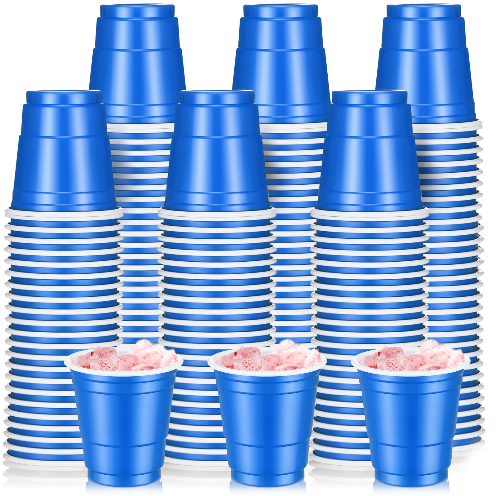 Layhit 200 Pack 2oz Shot Cups Disposable Plastic Mini Glass Cup, Blue