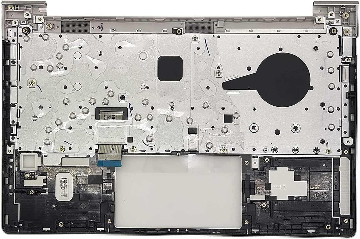 Replacement Laptop Upper Case Palmrest Non-Backlit Keyboard Touchpad Assembly Part for HP ProBook 440 G8 445 G8 PB 440 445 G8 M23770-001 M23769-001 Silver