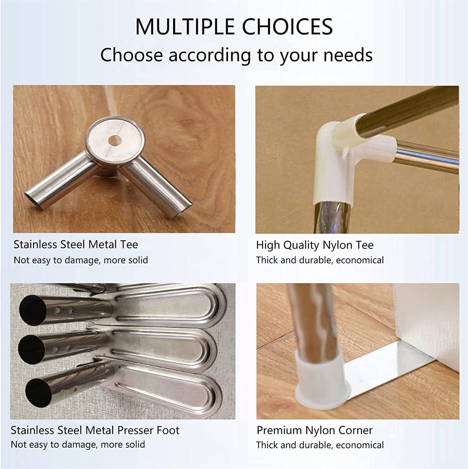 Betthimmelgestell, Edelstahl-Moskitonetz-Baldachingestell für Vier-Ecken-Betten, Bettvorhang- und Schalhalterung, Schlafzimmerdekorationshalterung (25 mm Farbe)