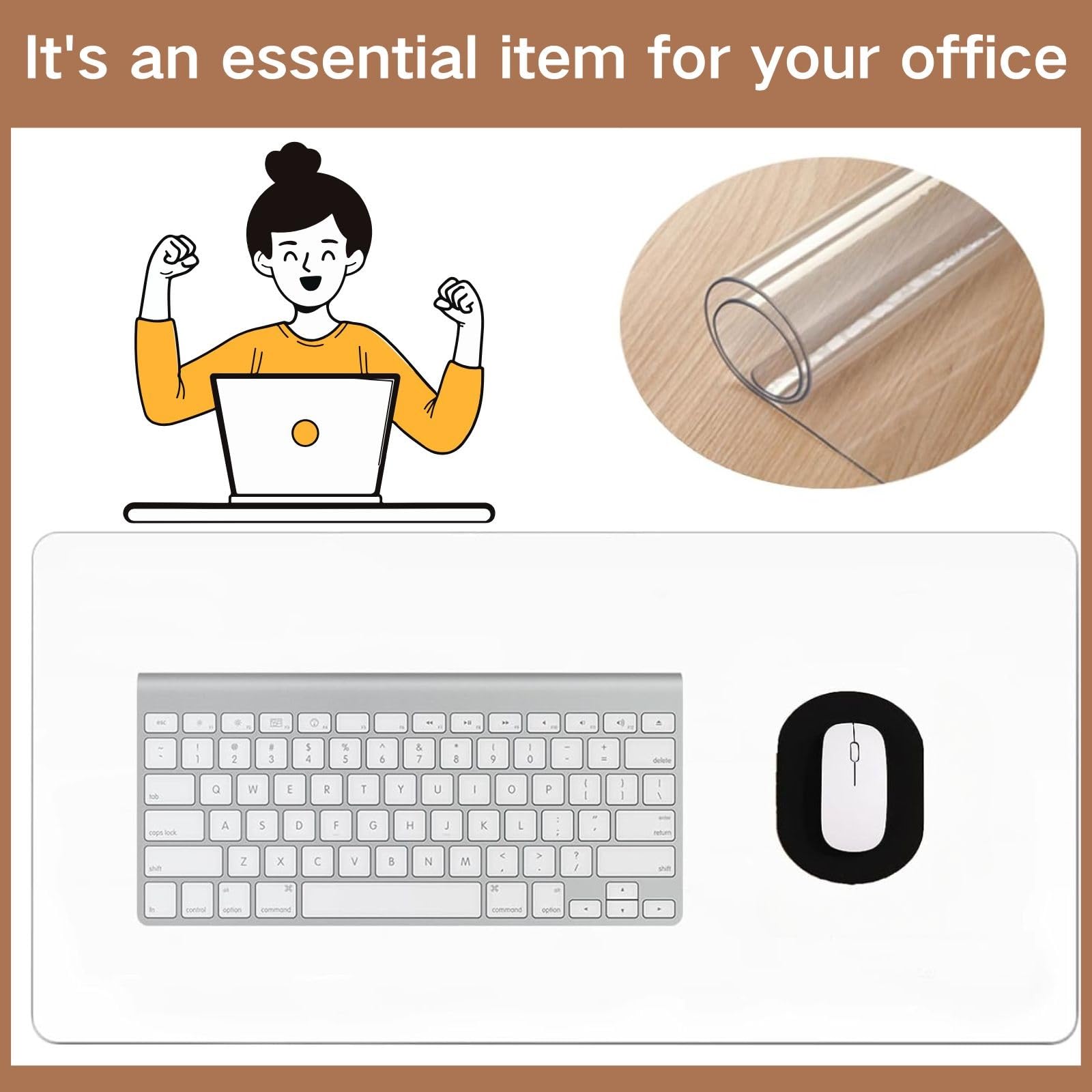 Wasserdichte Schreibtisch Unterlage Transparent, PVC-Tischschutz Unterlage Für Büro Und Zuhause 1.5mm，Schreibunterlage Durchsichtig，Tischschutz Unterlages，Für Büro, Zuhause(160cm x 240cm)