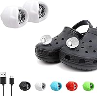 Vista 10 de Vergissm Linternas recargables compatibles con Croc, 2 faros LED, linternas impermeables manos libres con 3 modos de iluminación, luces novedosas